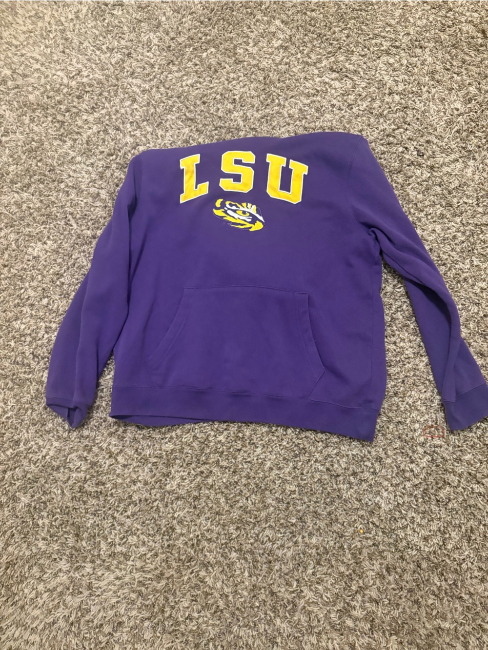 Purple Kids Hoodie with LSU graphic